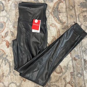 SPANX Shiny Black Leggings